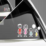 Car sticker Family, colorful