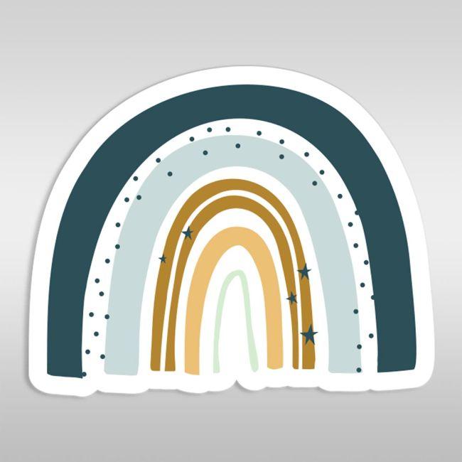 Ξύλινο τυπωμένο Ουράνιο τόξο nordic 3