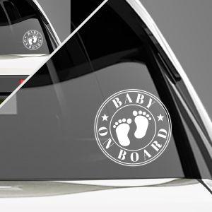 Car stickerBaby on board square