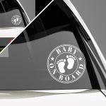 Car stickerBaby on board square