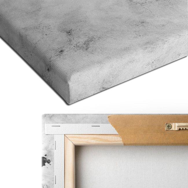 Canvas print Retro map grayscale