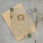 Vaprism invitaion plexiglass personalized