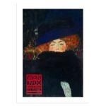 Lady with hat and feather boa, Klimt, poster