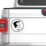 Car sticker Jeep heart beat