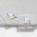 Plexiglas transparent, printed coaster personalized
