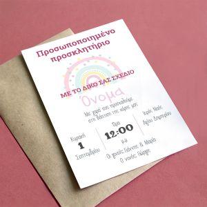 Vaptism invitaion for girls personalized 2