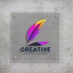 Entrance Sign, transparent plexiglass color print, square