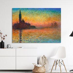 Πίνακας ζωγραφικής Sunset in Venice, Monet C.