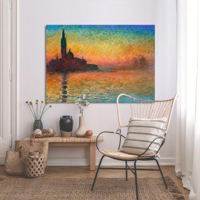 Πίνακας ζωγραφικής Sunset in Venice, Monet C.