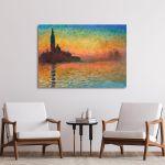 Πίνακας ζωγραφικής Sunset in Venice, Monet C.