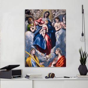 Canvas print Virgin Mary holding Christ, El Greco