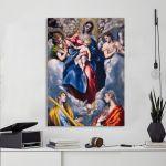 Canvas print Virgin Mary holding Christ, El Greco