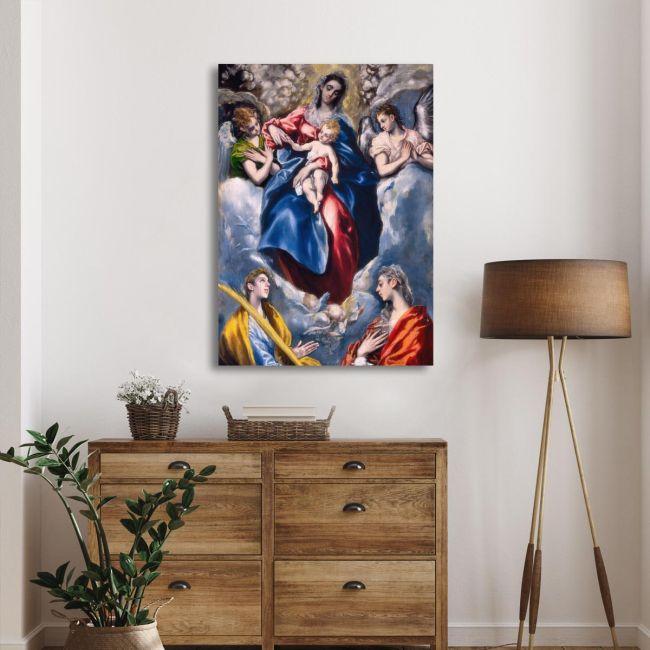 Canvas print Virgin Mary holding Christ, El Greco