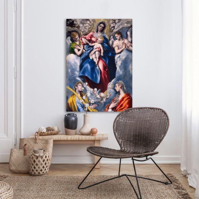 Canvas print Virgin Mary holding Christ, El Greco