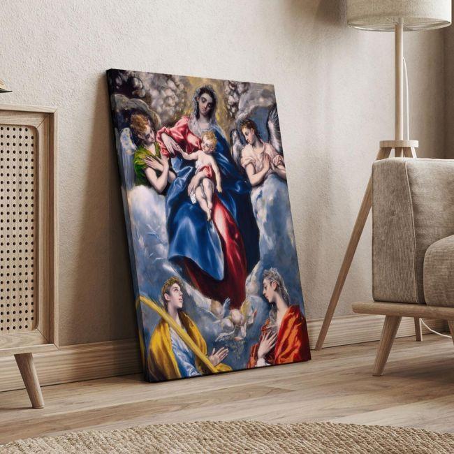 Canvas print Virgin Mary holding Christ, El Greco