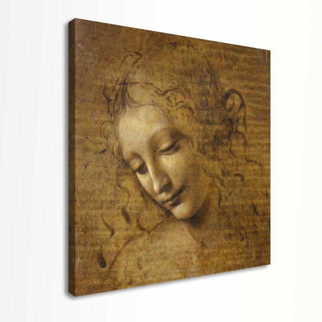 Πίνακας ζωγραφικής La Scapigliata, τετράγωνος, Leonardo da Vinci