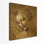 Canvas print La Scapigliata, square, Leonardo da Vinci