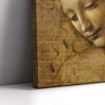 Canvas print La Scapigliata, square, Leonardo da Vinci