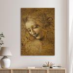 Canvas print La Scapigliata, Leonardo da Vinci