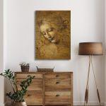 Canvas print La Scapigliata, Leonardo da Vinci