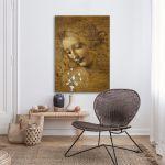 Canvas print La Scapigliata, Leonardo da Vinci