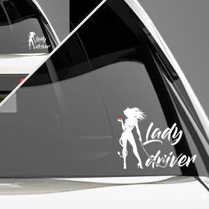Αυτοκόλλητο αυτοκινήτου Devil Lady Driven