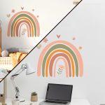 Kids wall stickers orange tones rainbow