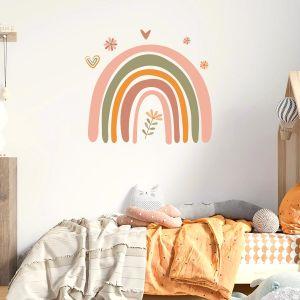 Kids wall stickers orange tones rainbow 2