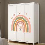 Kids wall stickers orange tones rainbow