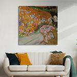 Canvas print Water serpents II detail, Klimt Gustav