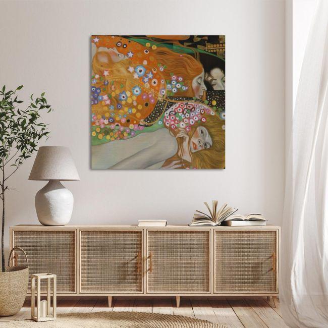 Canvas print Water serpents II detail, Klimt Gustav