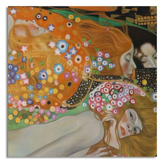 Canvas print Water serpents II detail, Klimt Gustav