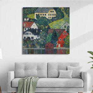 Canvas print Houses at Unterach, Klimt Gustav