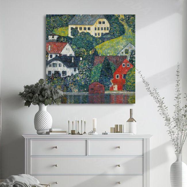 Πίνακας ζωγραφικής Houses at Unterach, Klimt Gustav