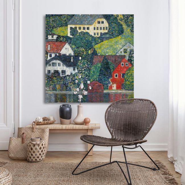 Canvas print Houses at Unterach, Klimt Gustav