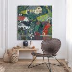 Canvas print Houses at Unterach, Klimt Gustav