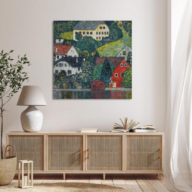 Canvas print Houses at Unterach, Klimt Gustav