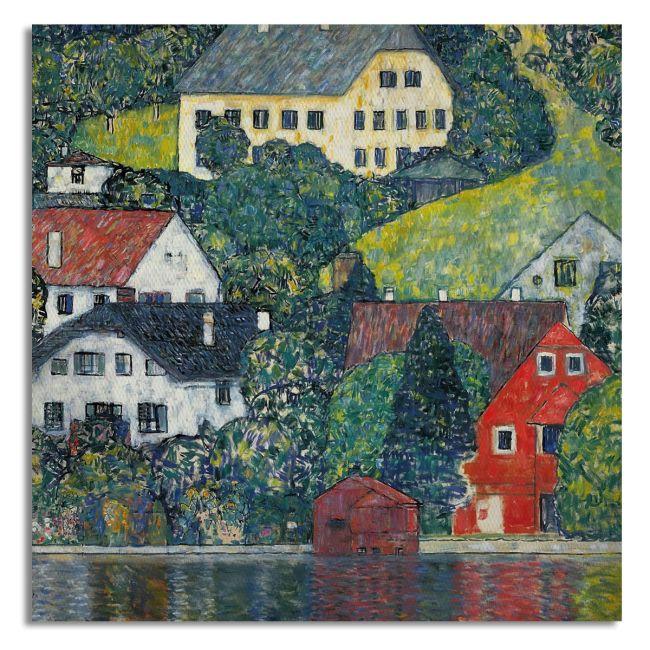 Canvas print Houses at Unterach, Klimt Gustav