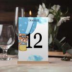 Event table numbers vertical, personalized