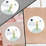 Sticker Little prince with quote