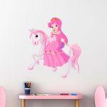 Kids wall stickers Princess at her horse