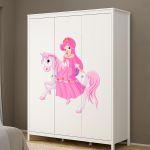 Kids wall stickers Princess at her horse