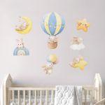 Αυτοκόλλητα τοίχου Κουνελάκια στον ουρανό 