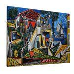 Canvas print Mediterranean landscape reart (original by P. Picasso)