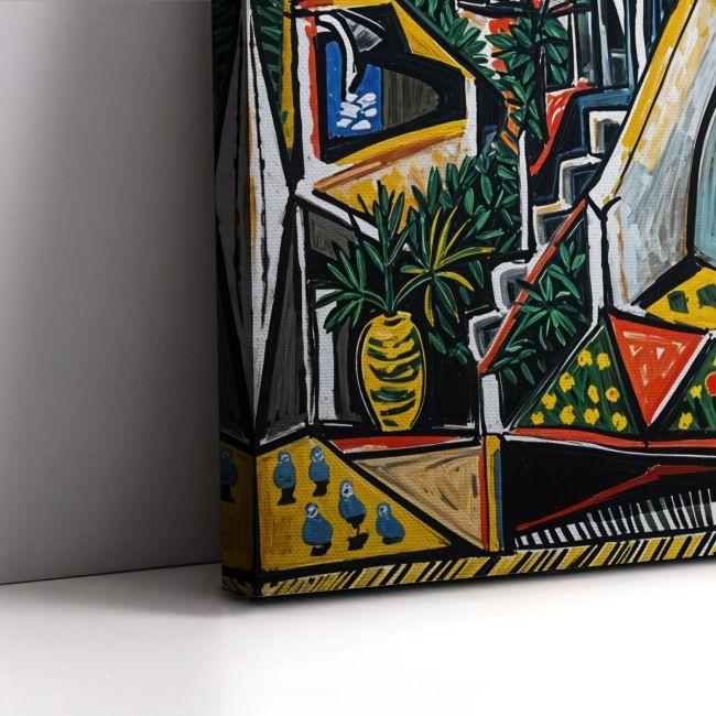 Canvas print Mediterranean landscape reart (original by P. Picasso)