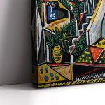 Canvas print Mediterranean landscape reart (original by P. Picasso)