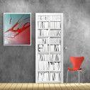 Door sticker White library