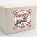 Sticker label Vintage carousel