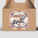 Sticker label Vintage carousel