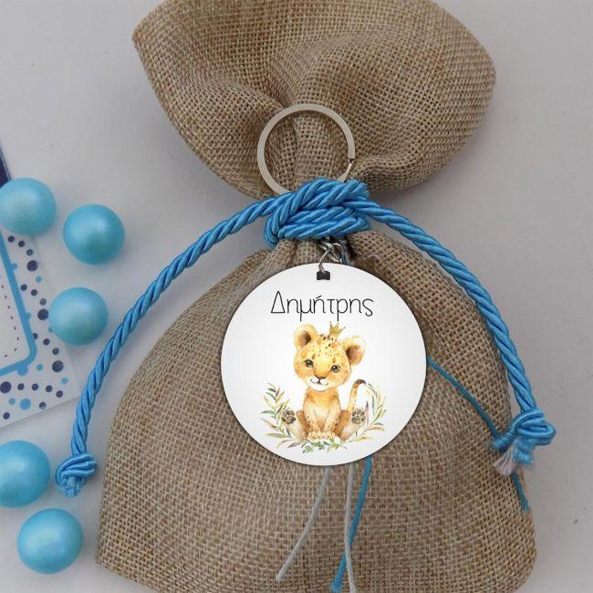 Wooden figure printed circular Lion king personalized